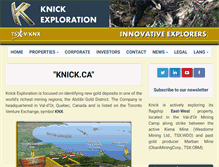 Tablet Screenshot of knick.ca
